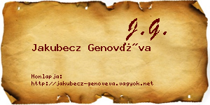 Jakubecz Genovéva névjegykártya